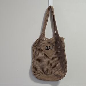 Bali Tan Handmade Crochet Tote Bag